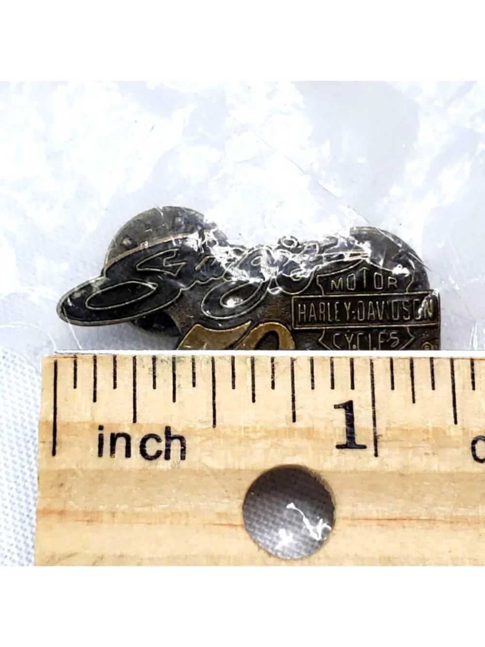 VTG Harley-Davidson Sturgis 50th Anniversary Lapel Pin Bronze 1990 Collectible